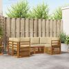 vidaXL Set canapea sectională 6 pcs natural Lemn Solid de Acacia