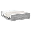 vidaXL Cadru de pat cu sertare, gri sonoma, 160x200 cm lemn prelucrat