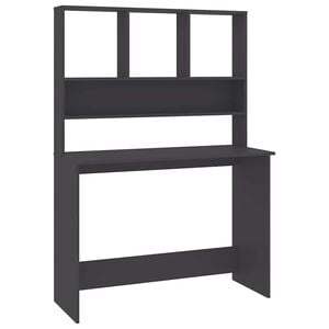 vidaXL Birou cu rafturi, gri, 110x45x157 cm, PAL