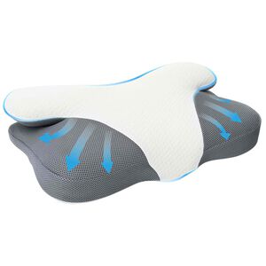 vidaXL Pernă pentru g&acirc;t Alb Spumă cu Memorie 57 x 36 x 13 cm