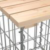 vidaXL Bancă de grădină, design gabion, 33x31x42 cm, lemn masiv de pin