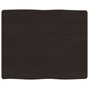 vidaXL Blat masă, 60x50x(2-6) cm, maro, lemn tratat contur organic