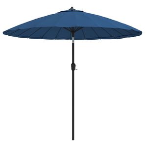vidaXL Umbrelă de soare de exterior, st&acirc;lp aluminiu, azuriu, 270 cm