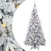vidaXL Brad de Crăciun artificial cu ramuri articulare Alb 180 cm