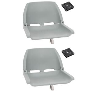 vidaXL Set cu scaun pliabil pentru barcă, 4 piese, gri