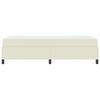 vidaXL Cadru de pat cu saltea Crem 100 x 200 cm Piele artificială