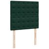 vidaXL Pat box spring cu saltea, verde &icirc;nchis, 90x190 cm, catifea