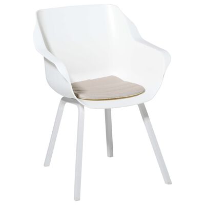 Madison Pernă de scaun de bucătărie Panama, alb cu aspect in, 40x40 cm