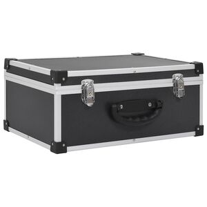 vidaXL Casetă pentru 80 CD-uri, aluminiu, ABS, negru