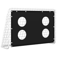 vidaXL Poartă de fotbal cu plasă de antrenament, 184x61x122 cm, oțel