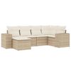vidaXL Set canapele de grădină cu perne, 6 piese, bej, poliratan