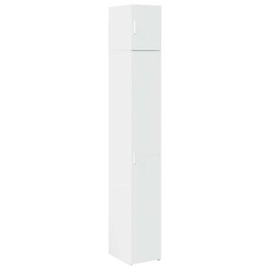 vidaXL Dulap depozitare slim alb 30x42,5x225 cm lemn prelucrat