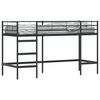 vidaXL Cadru de pat supraetajat pentru copii Negru 75 x 190 cm Oțel