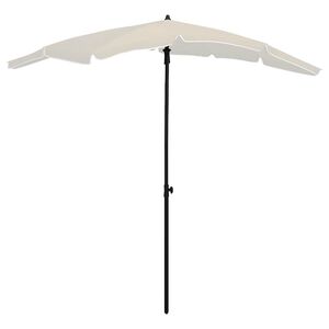 vidaXL Umbrelă de grădină cu st&acirc;lp, nisipiu, 200x130 cm