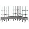 vidaXL Jardinieră de grădină cu spalier gri deschis 200x160x142,5cm PP