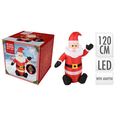 Ambiance Moș Crăciun gonflabil cu LED, 120 cm
