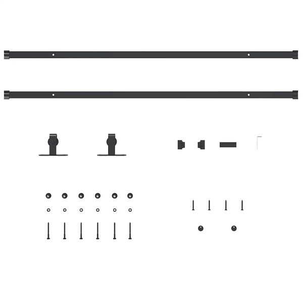 vidaXL Set uși glisante pentru dulap 213 cm oțel carbon