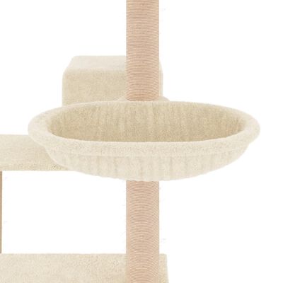 vidaXL Ansamblu de pisici cu stâlpi din funie de sisal, crem, 82,5 cm