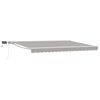 vidaXL Cadru manual de marchiză cu LED-uri Gri deschis și alb. 4 x 2 m