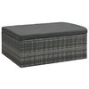 vidaXL Set mobilier de grădină cu perne, 4 piese, gri, poliratan