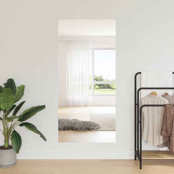 vidaXL Folie de oglindă autocolantă 60 x 200 cm 2 pcs Argintiu PET