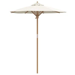 vidaXL Parasol de Grădină Alb crem &Oslash; 270 x 260 cm Bambus