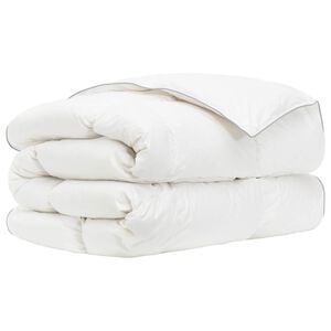 vidaXL Pilotă FULDA 137 x 200 cm Iarnă 300 GSM 90% puf de g&acirc;scă Alb