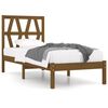 vidaXL Cadru de pat single, maro miere, 90x190 cm, lemn masiv de pin