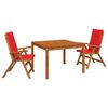 vidaXL Set de dining pentru grădină, 3 piese natural