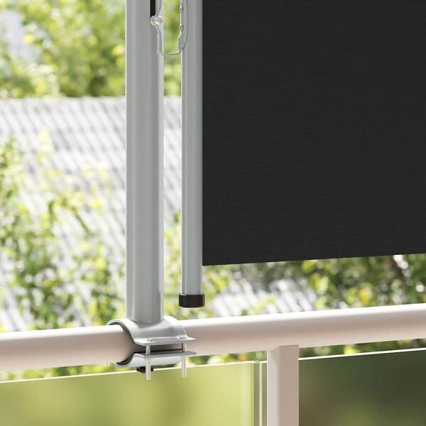 vidaXL Copertină laterală retractabilă de terasă, negru, 80 x 300 cm
