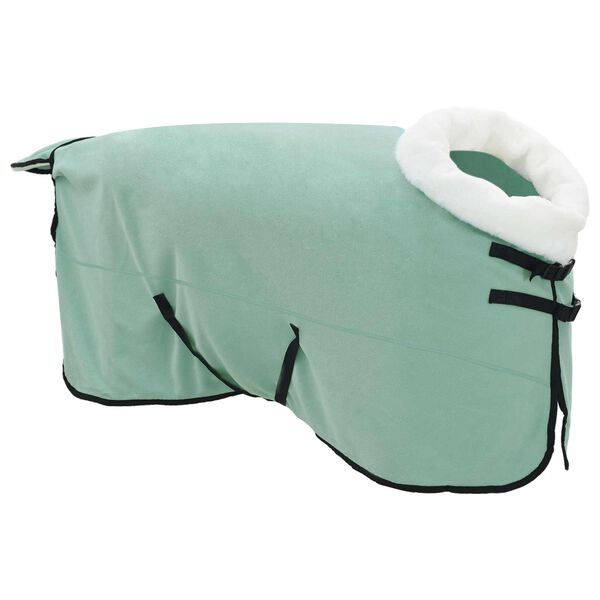 vidaXL Pătură pentru cai Verde &icirc;nchis complet 135 cm Fleece polar