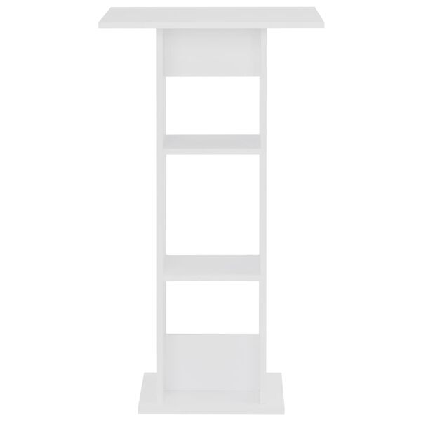 vidaXL Masă de bar, alb, 60 x 60 x 110 cm