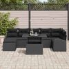 vidaXL Set de canapele pentru grădină cu pernă 8 pcs Negru Rattan poli