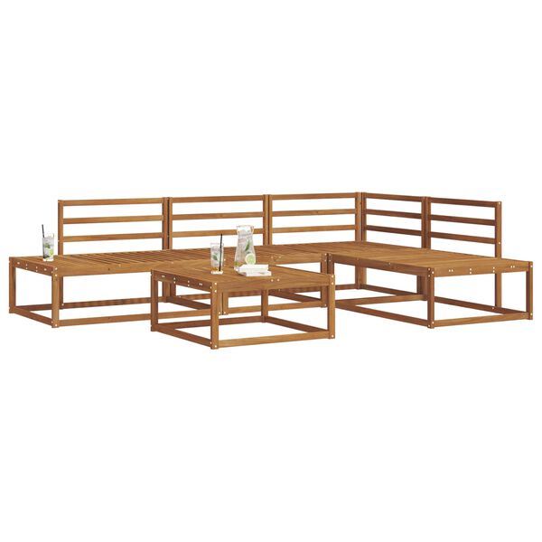 vidaXL Set de canapele de exterior 5 Bucată natural