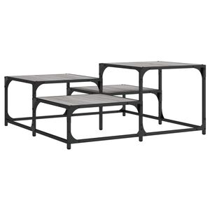 vidaXL Măsuță de cafea, gri sonoma, 87,5x87,5x40 cm, lemn prelucrat