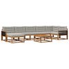 vidaXL Set de canapele de exterior 8 pcs Natural și gri deschis