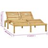 vidaXL Șezlong de grădină dublu, lemn de pin tratat verde