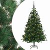 vidaXL Brad de Crăciun artificial cu glob 150 cm 150 LED-uri Alb cald