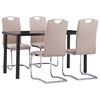 vidaXL Set mobilier de bucătărie, 5 piese, cappuccino, piele ecologică