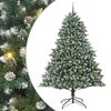 vidaXL Brad de Crăciun artificial Verde 240 cm PVC și Plastic și Oțel