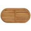 vidaXL Placă de masă Oval Lemn solid de tec natural