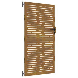 vidaXL Poartă de grădină 85x200 cm, oțel Corten, design pătrat