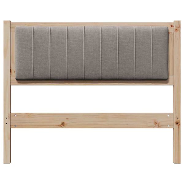 vidaXL Tăblie tapițată cu headboard Maro 100 cm Lemn de pin masiv