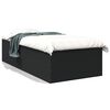 vidaXL Cadru de pat, negru, 75x190 cm, lemn prelucrat