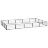 vidaXL Țarc c&acirc;ini 16 panouri negru 100x50 cm oțel vopsit electrostatic
