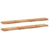 vidaXL Rafturi suspendate 2 buc. 120x20x4cm lemn masiv acacia netratat