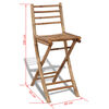 vidaXL Set mobilier de bar, 3 piese, lemn de bambus
