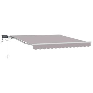 vidaXL Cortina Retractabilă Manual Gri deschis 300 x 250 cm