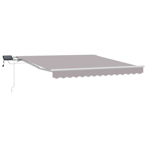 vidaXL Cortina Retractabilă Manual Gri deschis 300 x 250 cm
