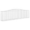 vidaXL Coșuri gabion arcuite 2 buc, 400x50x100/120 cm fier galvanizat